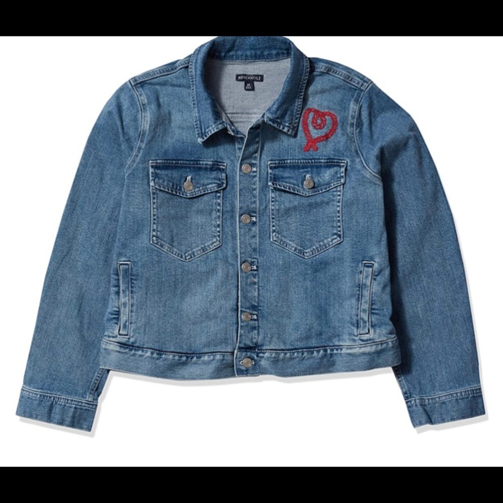 J Crew NWT Mercantile Cropped Embroidered Jacket - Picture 1 of 7